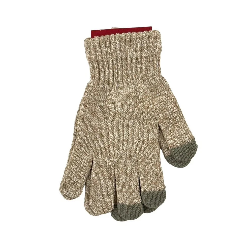 Women's Juncture Texting Gloves Beige Tan Taupe‎ Knit Warm New Winter Cell Phone